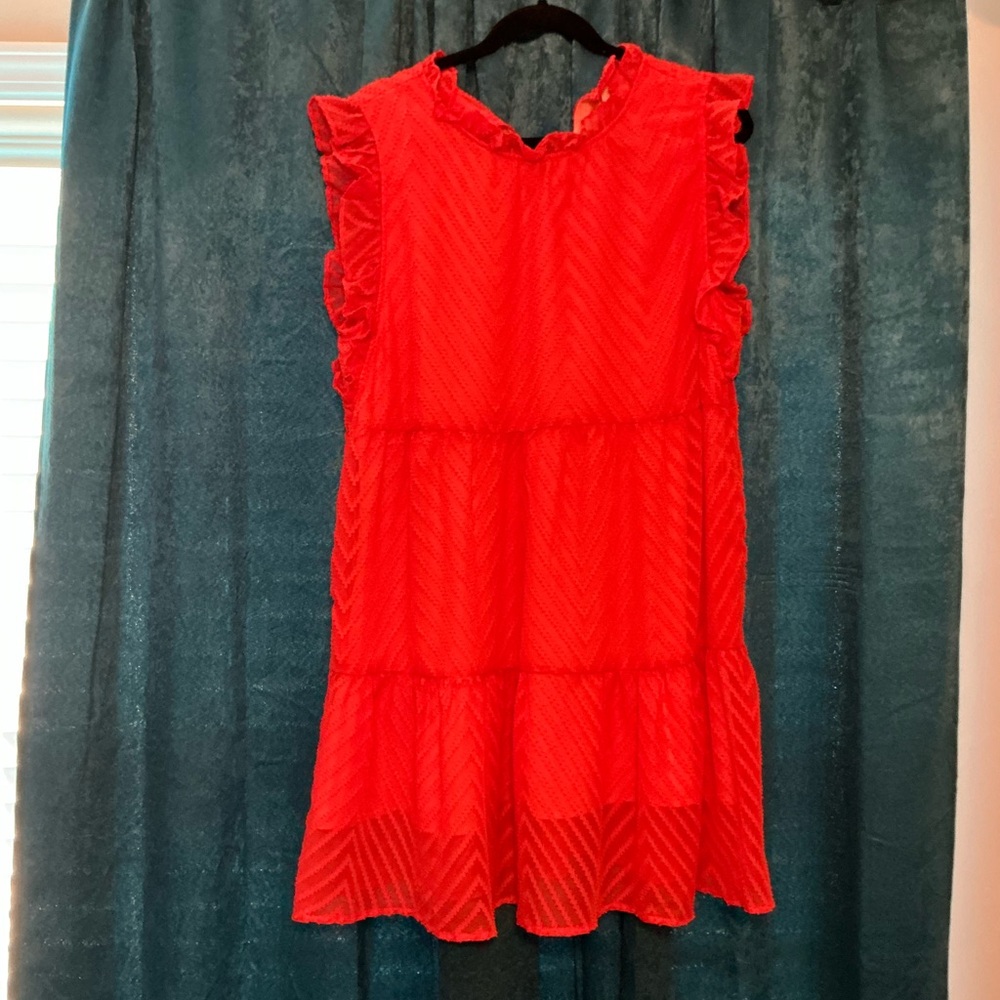 THML Orange Ruffle Mini Dress NWTs
